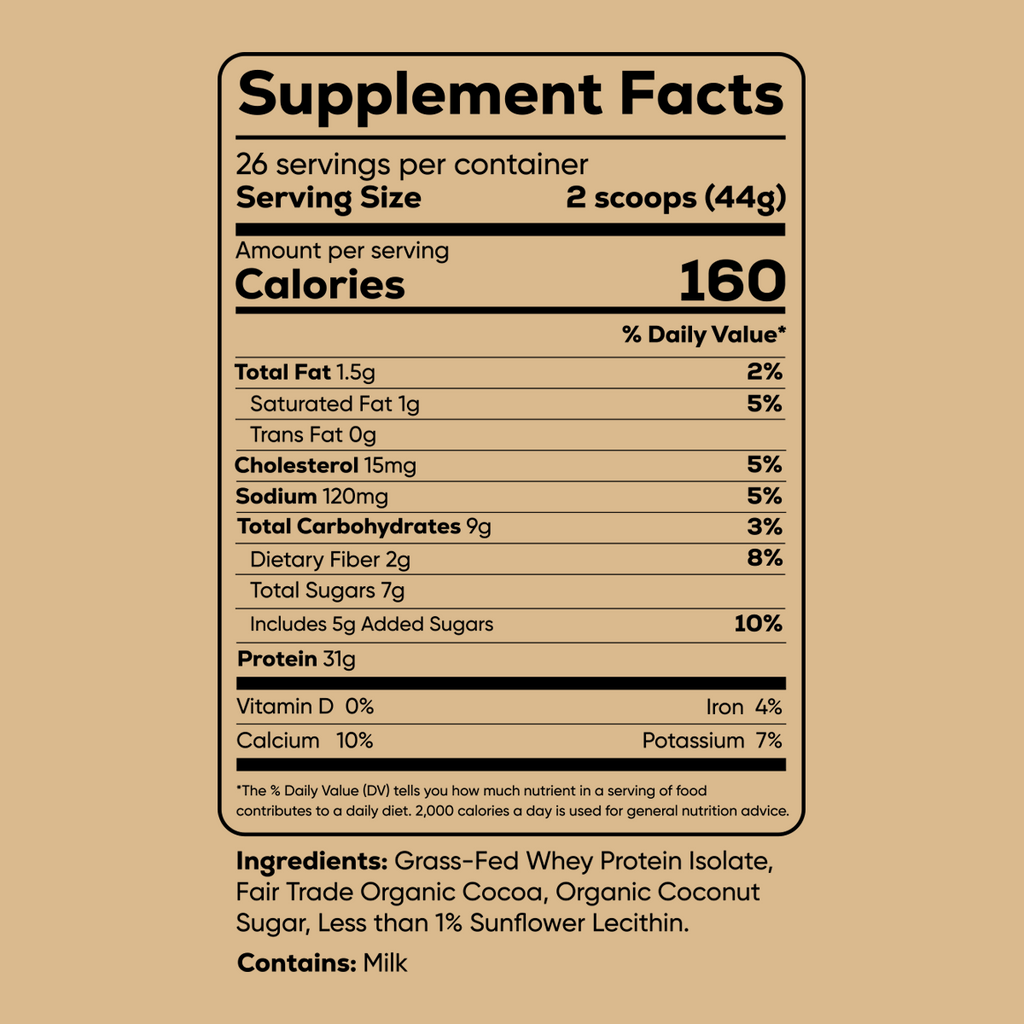 Kazast® Whey Protein Isolate Powder - Dutch Chocolate